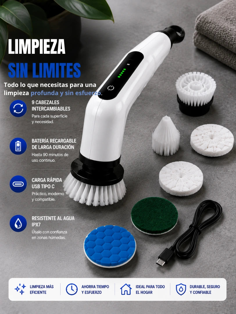 CleanMax Cepillo Eléctrico 9en1✨