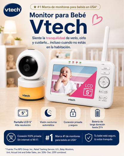 Monitor Vtech💕 Siente la Tranquilidad de verlo, oírlo y cuidarlo aun cuando no estas cerca👶