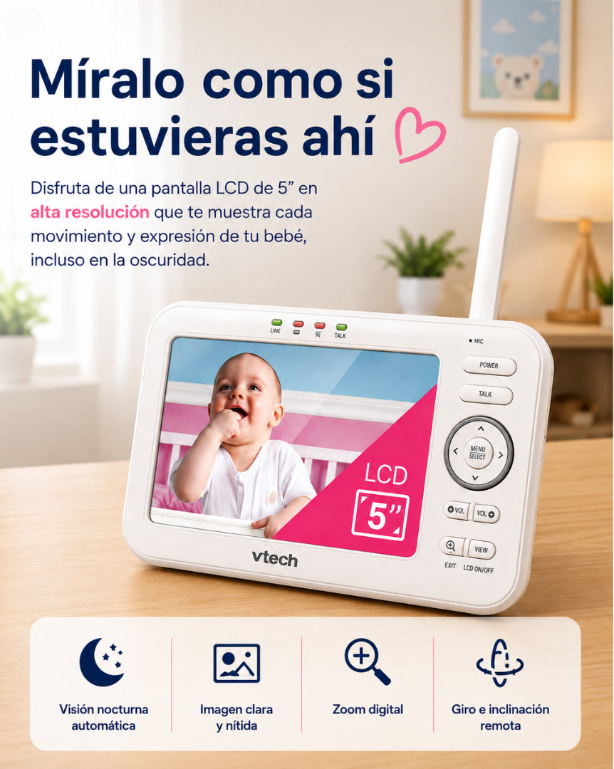 Monitor Vtech💕 Siente la Tranquilidad de verlo, oírlo y cuidarlo aun cuando no estas cerca👶