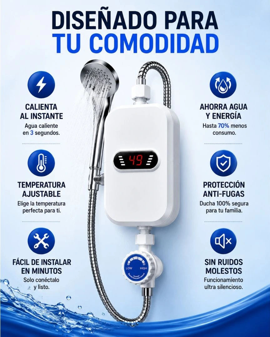 🚿ThermoShower Pro + Cojín de Baño para Exfoliación de REGALO