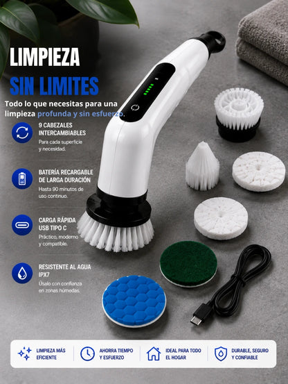 CleanMax Cepillo Eléctrico 9en1✨
