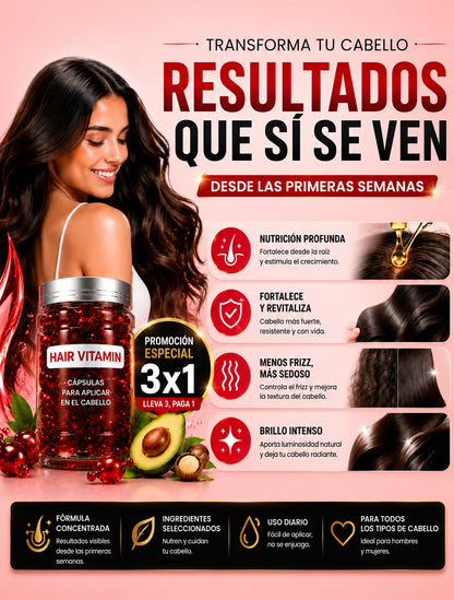 Hair Vitamin 3x1 Tratamiento intensivo reparación capilar💆‍♀️