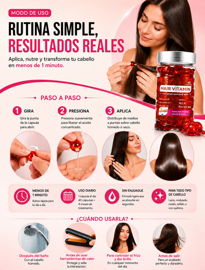 Hair Vitamin 3x1 Tratamiento intensivo reparación capilar💆‍♀️