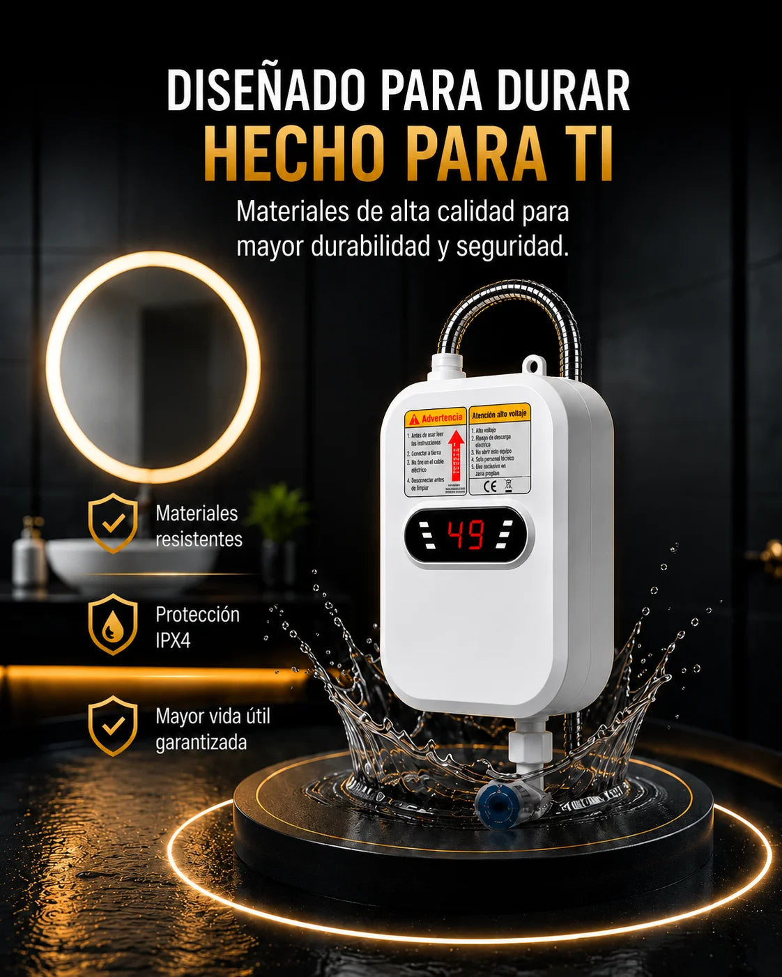 ThermoShower Pro- Calentador De Agua Eléctrico De Ducha🚿