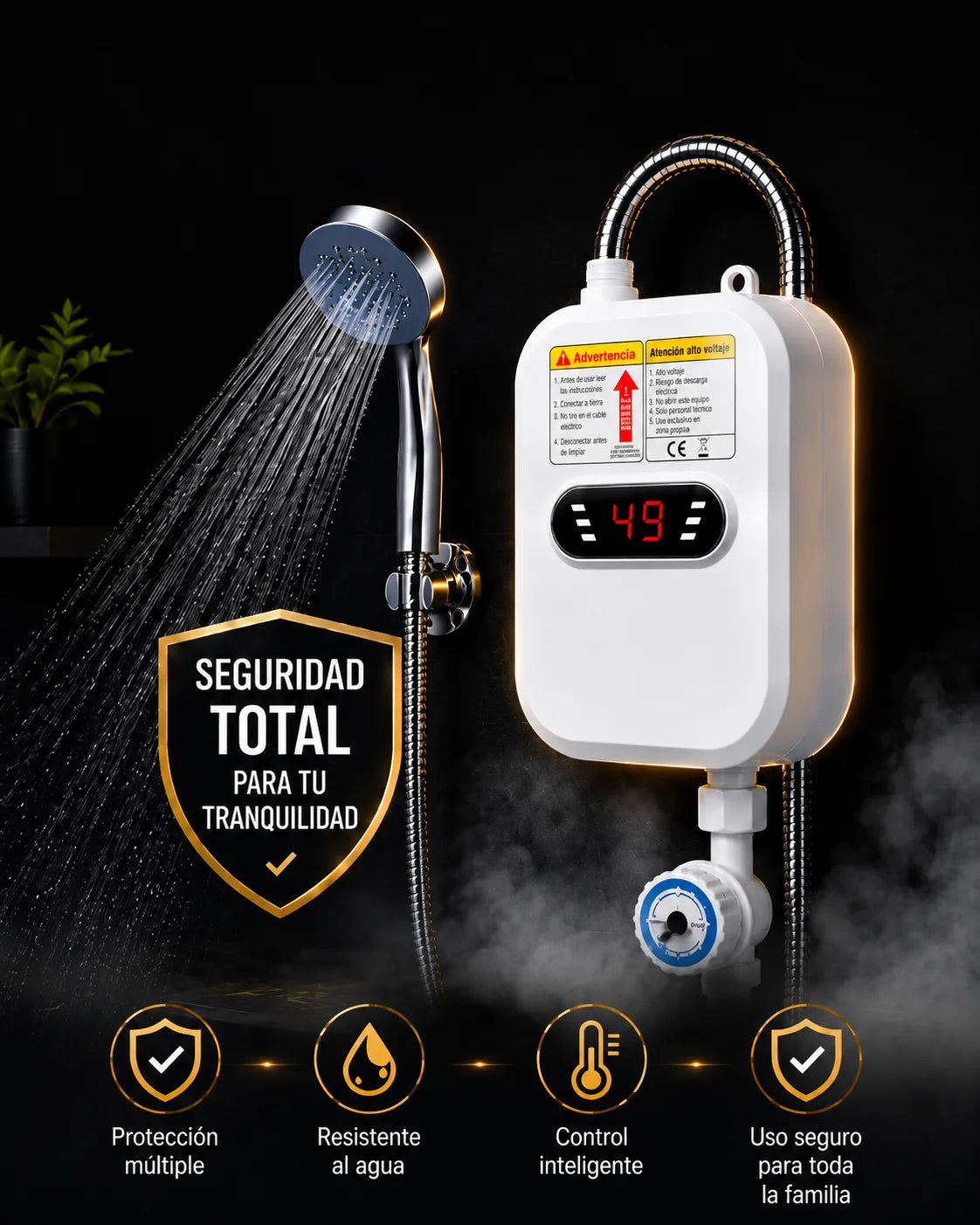 ThermoShower Pro- Calentador De Agua Eléctrico De Ducha🚿