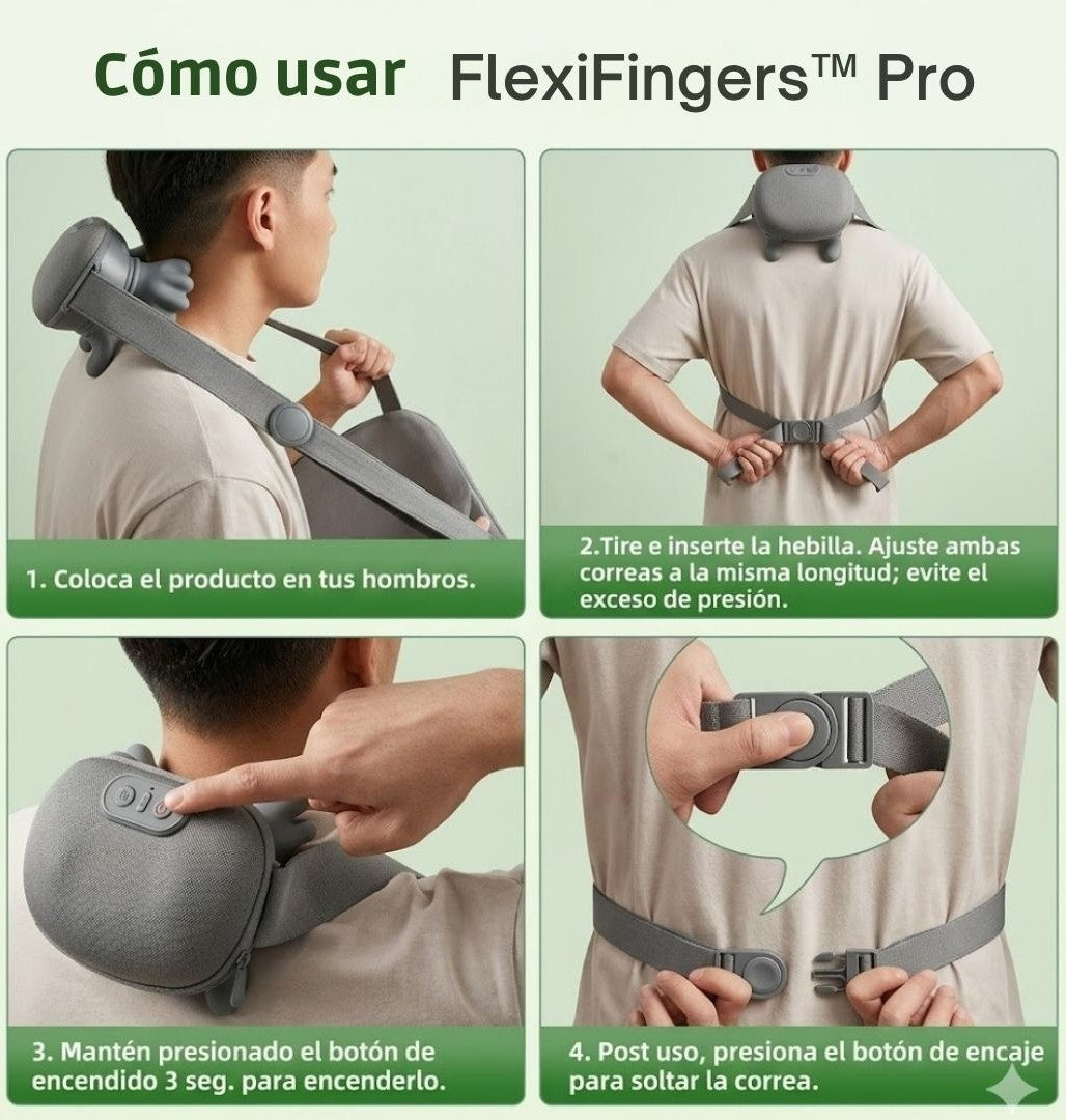 FlexiFingers™ Pro – Masajeador 4D con efecto manos reales✋