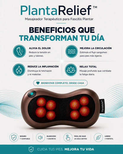 👣 PlantaRelief™ Masajeador Terapéutico para Fascitis Plantar y Dolor de Pies + Plantillas Ortopédicas REGALO
