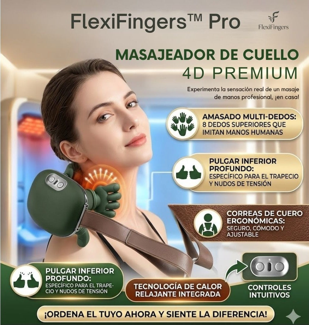 FlexiFingers™ Pro – Masajeador 4D con efecto manos reales✋